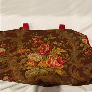 Floral Brown Tote Bag